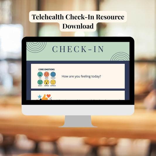 Telehealth Therapy Check-In Worksheet | CBT Session Starter (PDF Download)