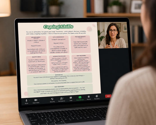 No BS Coping Skills Handout | Therapist Printable PDF (Digital Download)