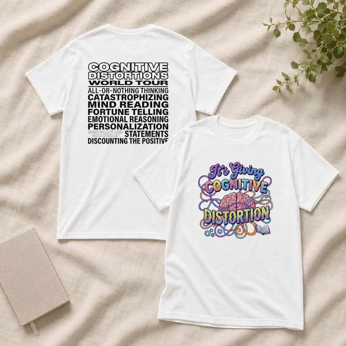 Cognitive Distortions T-Shirt, Funny CBT Therapist Gift, Mental Health Counselor Tee